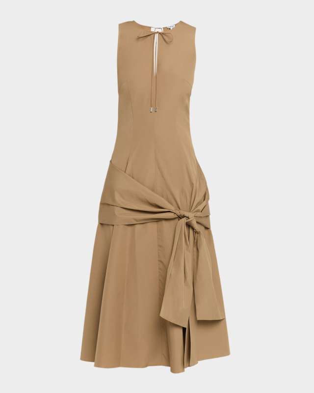Cotton Poplin Wrap Dress